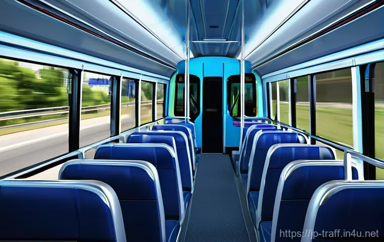 BRT 간선급행버스  장점과 단점 - **Prompt 1: Urban BRT Bypassing Traffic**
    A highly detailed, realistic photograph of a sleek, mo...