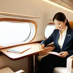 기차 좌석별 장단점 분석 - **Luxurious Gran Class Experience**
    "A sophisticated woman in her early 30s is elegantly seated ...
